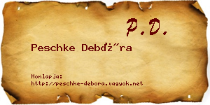 Peschke Debóra névjegykártya